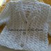 Cardigan / maglia /neonata in cotone bianco lavorato a maglia 
