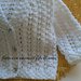 Cardigan / maglia /neonata in cotone bianco lavorato a maglia 
