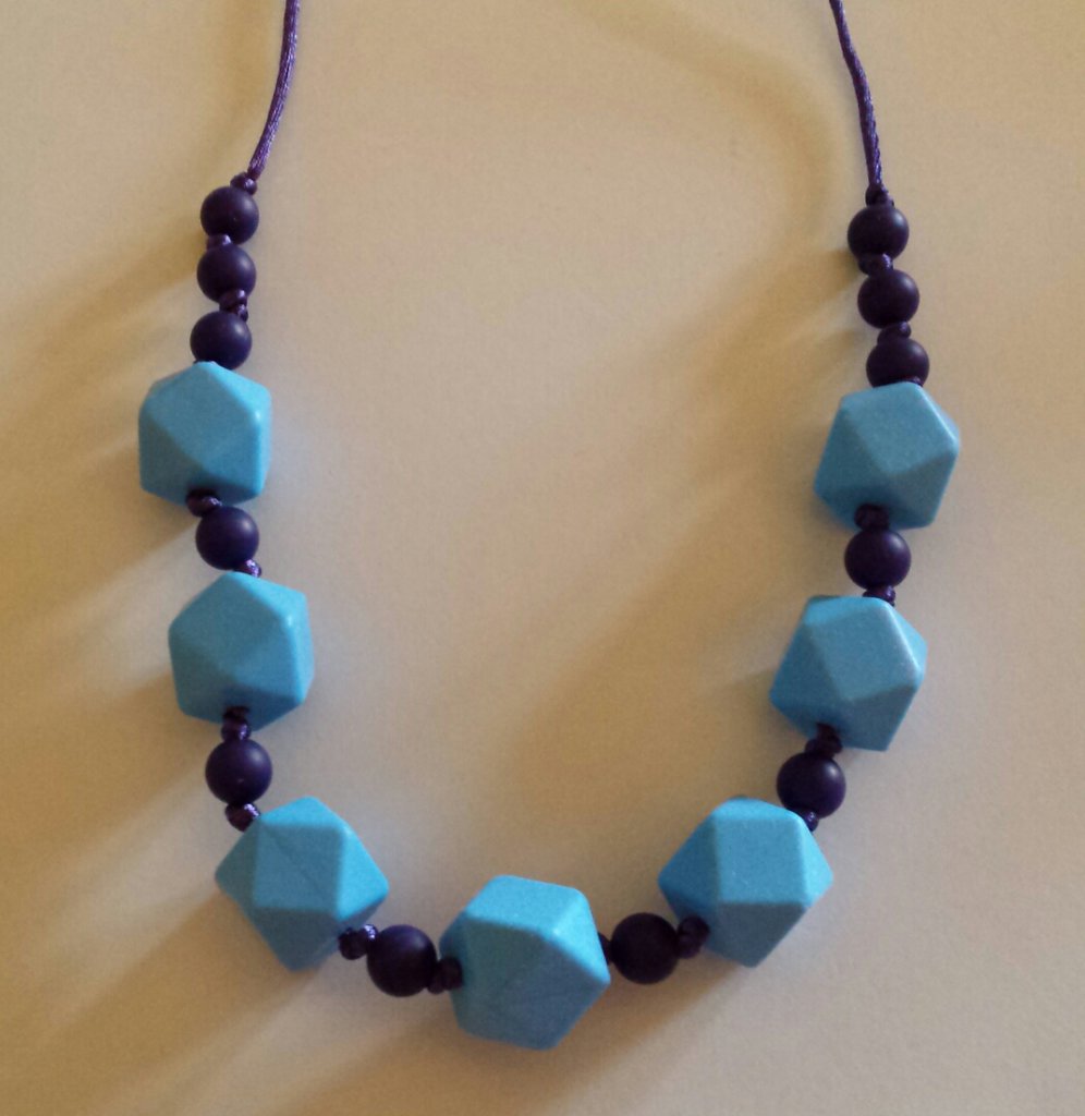 Collana Masticabile Sensoriale In Silicone Con Fiore Di Rosa - Per Bambini E Autismo, Antistress - 3