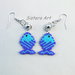 Orecchini "Pesce azzurro" realizzati con perline Miyuki delica 