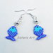 Orecchini "Pesce azzurro" realizzati con perline Miyuki delica 