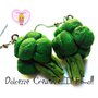 Orecchini Broccoli - Verdure - kawaii handmade idea regalo ve vegan 