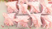 BOMBONIERA COMPLETA DELUXE - battesimo nascita compleanno - scatolina confetti e ciondolo fimo shabby CUORE con CIUCCIO