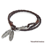 Bracciale Uomo In Vera Pelle Intrecciata | Multistrato Con Chiusura Magnetica In Acciaio Inox 316L | Regalo Compleanno O San Valentino