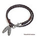 Bracciale Uomo In Pelle Intrecciata Personalizzabile Con Lettere Incise A-Z, Chiusura Magnetica, Lunghezza 21 Cm, Regalo Compleanno, Nero