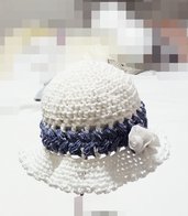 cappellino neonata a uncinetto
