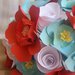 Bouquet fiori carta Sposa Corallo Azzurro