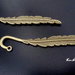 Segnalibro in metallo color bronzo "Piuma" (80x9x3mm) (cod.bronzo2)