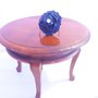 Anello regolabile in fimo rosa blu e strass