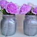 Coppia vasi decorativi Quattro Stagioni argento con fiori