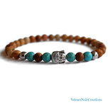 Perle Di Roccia Di Lava Naturale Braccialetto Dellalbero Della - Foto 9