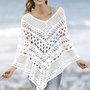 Poncho estate,fatto a mano, poncho cotone 100%, coprispalle estivo,scialle donna, poncho uncinetto,fatto a mano