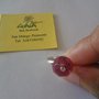 Anello con pallina sfaccettata in cristallo swarovski fucsia