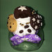Barattolino porta-spezie decorato con biscotti in fimo e silicone effetto panna. Perfetto come bomboniera.