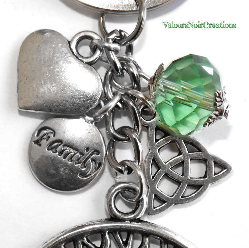 Portachiavi Personalizzato Albero Della Vita Con Nomi Incisi – Regalo Per Famiglia, Coppia, Genitori, Amici – In Acciaio Inossidabile, Con Custodia