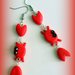 Orecchini in fimo handmade granchi rossi kawaii idea regalo donna 