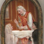 Miniatura inizi 900 - Soggetto religioso con cornice in metallo