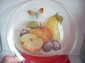 piatto vetro con frutta