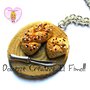 Collana vassoio con pane al sesamo - miniature  - pane in treccia - handmade handmade