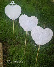 Ventaglio a forma di cuore ideale per decorazione al ricevimento by Romanticards 