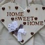 Fuoriporta Cuore Shabby Chic "HOME SWEET HOME " 