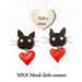 Orecchini a bottone in Fimo della serie - Cat my Love