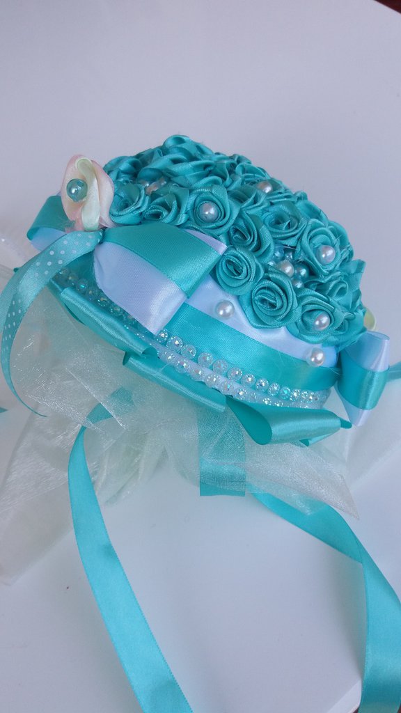 Bouquet Matrimonio Romantico Damigelle D'onore Boquet Fiori Matrimonio Fatto A Mano Bellissimi Fiori Artificiali Bouquet Da Sposa Per Matrimonio Compleanno Decorazioni Per Feste In Casa,C (A) (BB - Foto 8