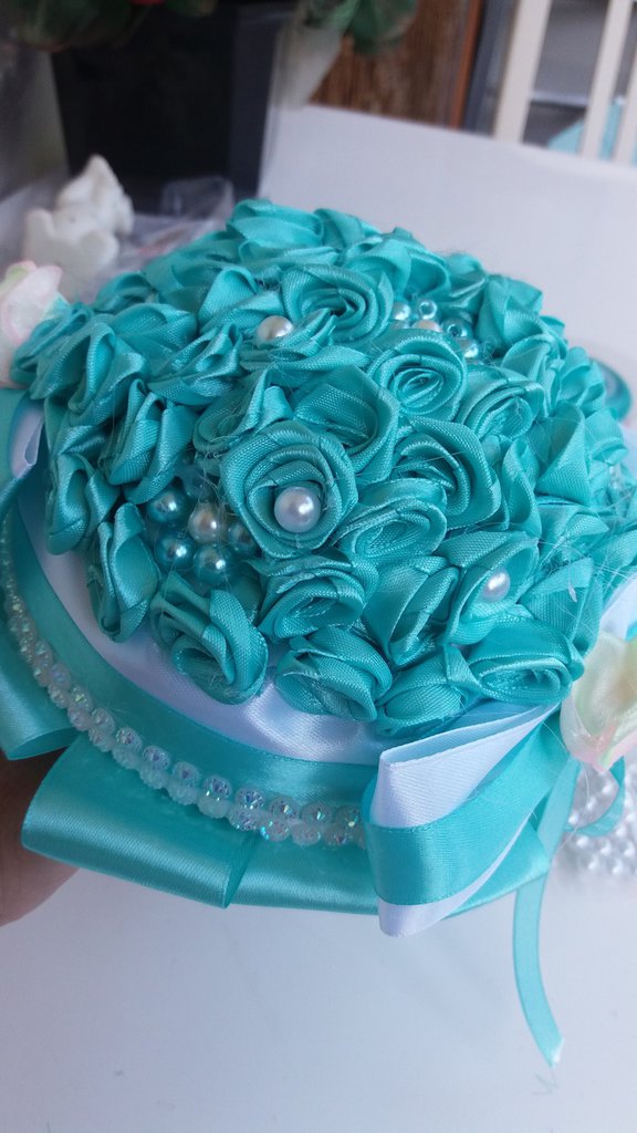 Bouquet Matrimonio Romantico Damigelle D'onore Boquet Fiori Matrimonio Fatto A Mano Bellissimi Fiori Artificiali Bouquet Da Sposa Per Matrimonio Compleanno Decorazioni Per Feste In Casa,C (A) (BB - Foto 6