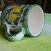 Tazza con manico in ceramica. Mug. Bicchiere con decorazione limoni. Le ceramiche di Ketty Messina.