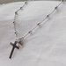 Bracciale rosario con Croce in Argento 925