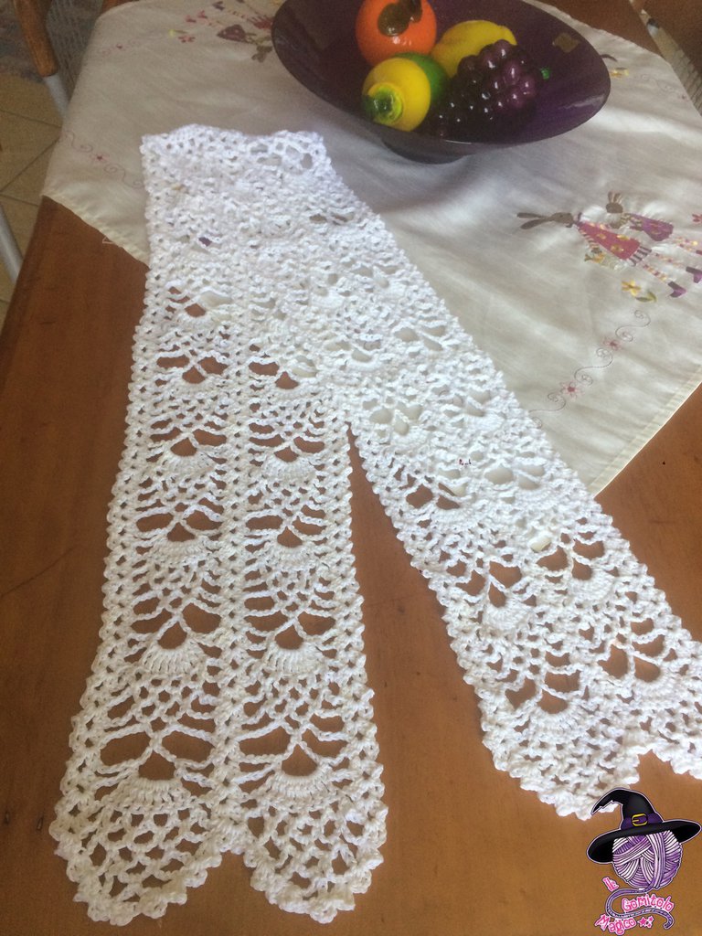 Centrotavola All'uncinetto In Cotone Beige – Sciarpa Per Comò O Tavolo – Fatto A Mano – Matrimonio