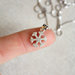 Collana a fiocco di neve d'argento 925 con zirconi 