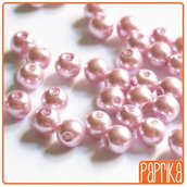 10 Perle di Vetro Cerato rosa 8mm