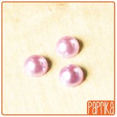 20 Cabochons mezza perla 6mm lilla