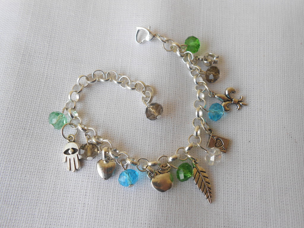 Beloved Bracciale Crystal Chic Con Charms E Cristalli Briolè – Regolabile Fino A 20 Cm, Acciaio Inox, Confezione Regalo