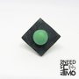 Anello effetto pietra|anello geometrico|anello rombo fimo|anello regolabile|anello fimo|anello verde opale|anello giada|idea regalo|autunno