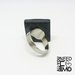 Anello effetto pietra|anello geometrico|anello rombo fimo|anello regolabile|anello fimo|anello verde opale|anello giada|idea regalo|autunno