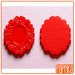 Base cameo in resina 18x25mm ROSSO