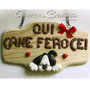 Targhetta in legno cane e gatto