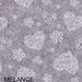 Pannolenci stampato romantic color grigio melange 20cm x 180cm