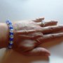 bracciale perle di cristallo e vetro mix elegante e lucente azzurro