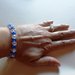 bracciale perle di cristallo e vetro mix elegante e lucente azzurro