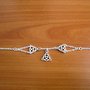 bracciale simple triquetra simbolo celtico argento tibetano