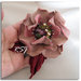 Spilla - fiore di pelle “Rosalba”.