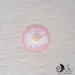 Card Art Battesimo segnaposto bimba etichette tonde smerlate rosa soggetti manine con cuoricino perlescente personalizzabile anche per bimbo 