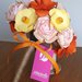 Bouquet fiori carta Arancio Rosa Giallo