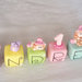 Cake topper cubi con folletti Multicolor bimba personalizzato 6 cubi 6 lettere Andrea
