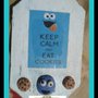 targa targetta keep calm cookie monster biscotti mostro