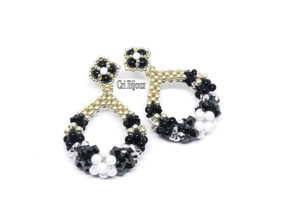 Orecchini A Perno Con Cerchio E Stella Pendente Gold - Foto 3