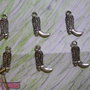 6 charms ciondoli 'Stivali cowboy' argento tibetano